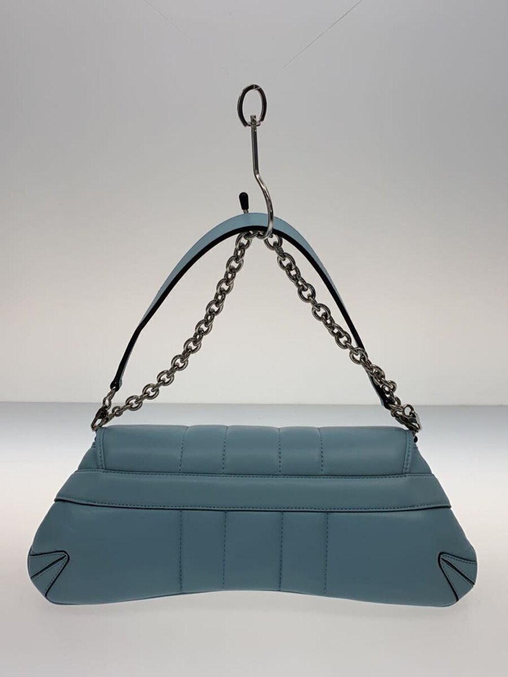 Gucci Shoulder Bag Horsebit Chain Leather Blue - Picture 3 of 6